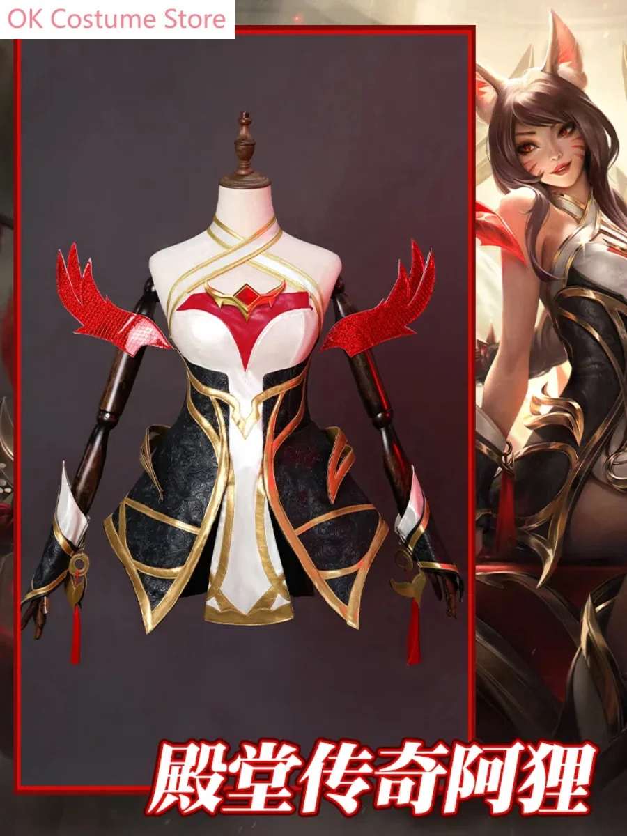 Lol Ahri Hall Of Fame A Legend Of The Temple Women Cosplay Costume Cos Game Anime Party Uniform Hallowen Play Role Clothes