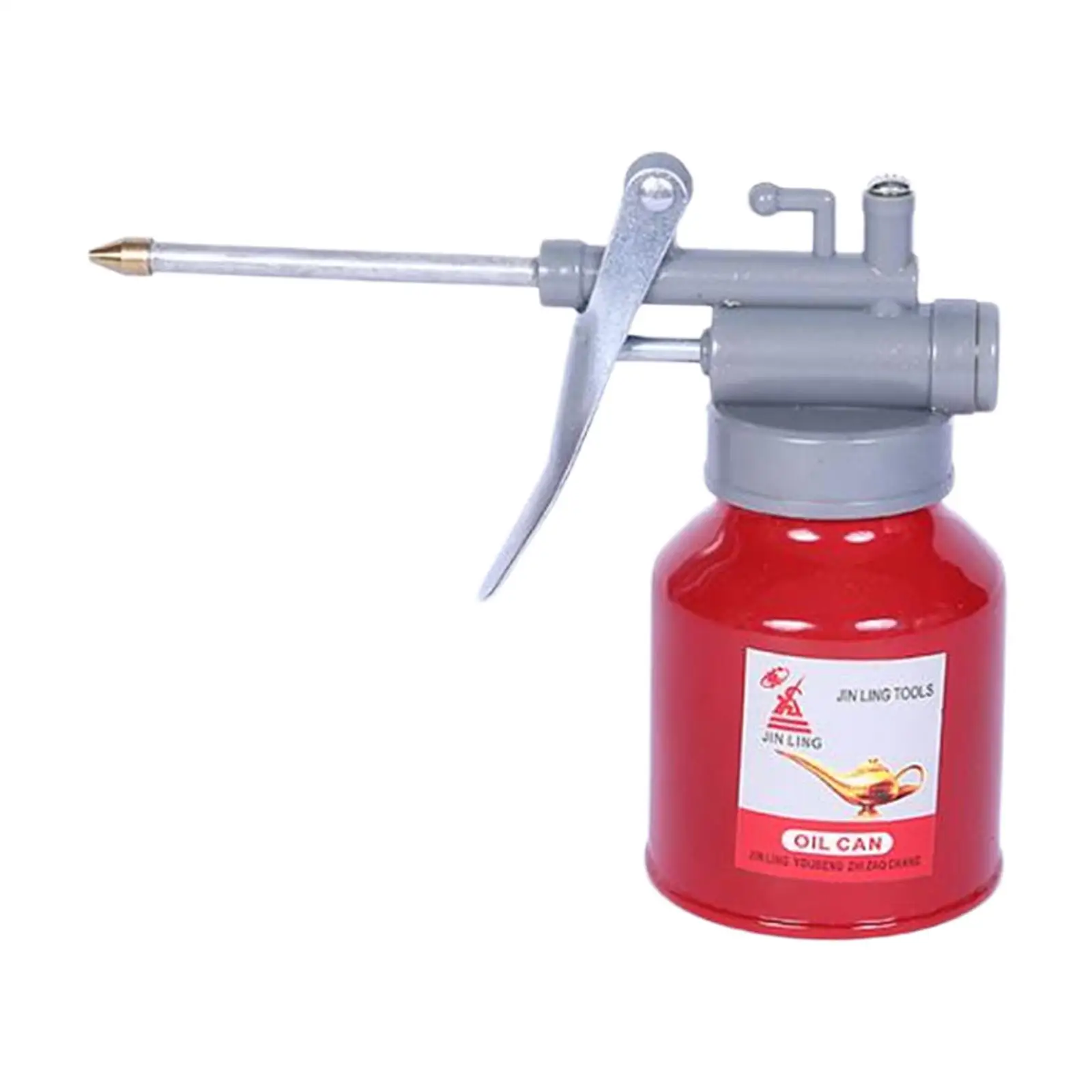 Oil Can Pump Oiler, 250ml High Pressure Oiler Bottle with Rigid Spout , Oiler