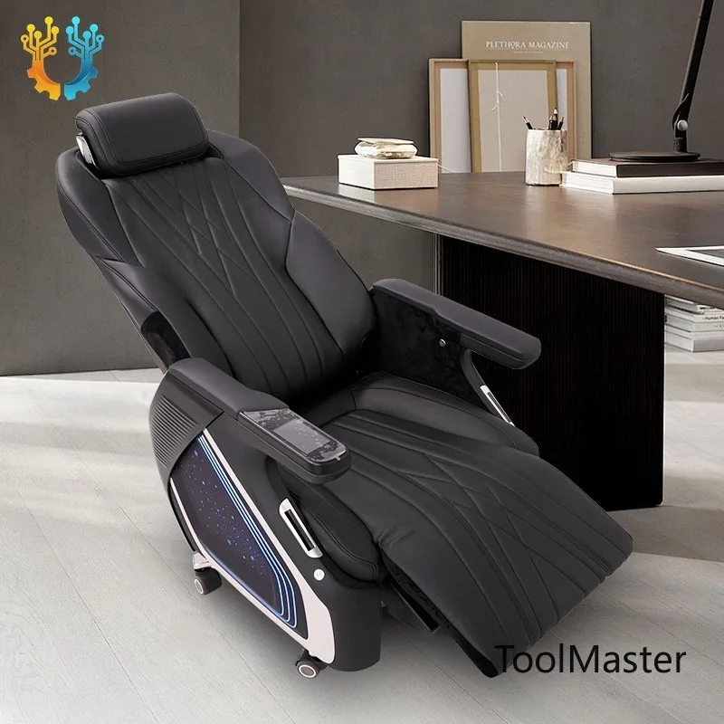 

[2026]Office Massage And Heated Chair, Genuine Leather Material, 360° Swivel, Comfortable And Mobile Electric Chair.