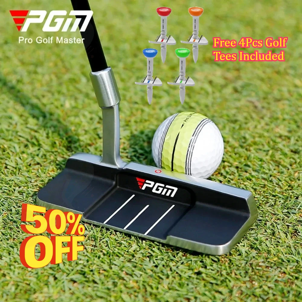 Men's Right‑Hand Stand‑Up Golf Putter Stainless Steel Shaft Low‑CG Stable Putting Performance with Aiming Line Practice Club