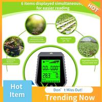 ABNL 6-In-1 Soil Tester PH/EC/Humidity/Sunlight/Fertility/Temp Digital Soil Moisture Tester PH Meter For Gardening Hydroponic