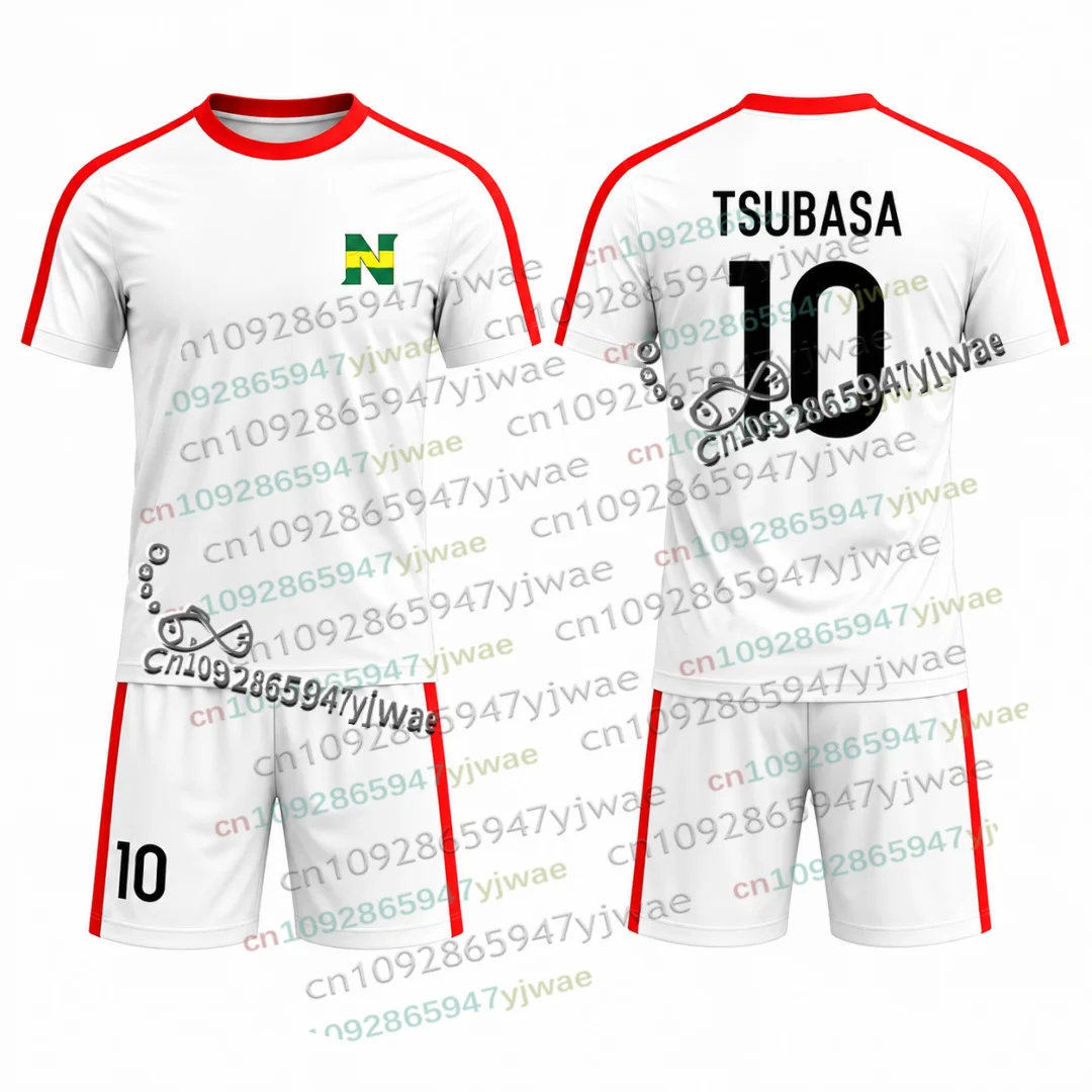 Captain Tsubasa Football No.10 2 Piece Outfit Kids Tracksuit TShirt Shorts Women Men Sportwear Harajuku Autumn Tshirt And Shorts