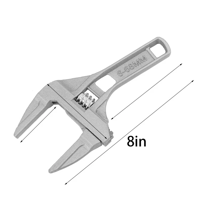 16-68mm Universal Repair Set Bathroom Hand Tools Large Opening Pipe Wrench Nut Key Adjustable Spanner Bathroom Repair Tool