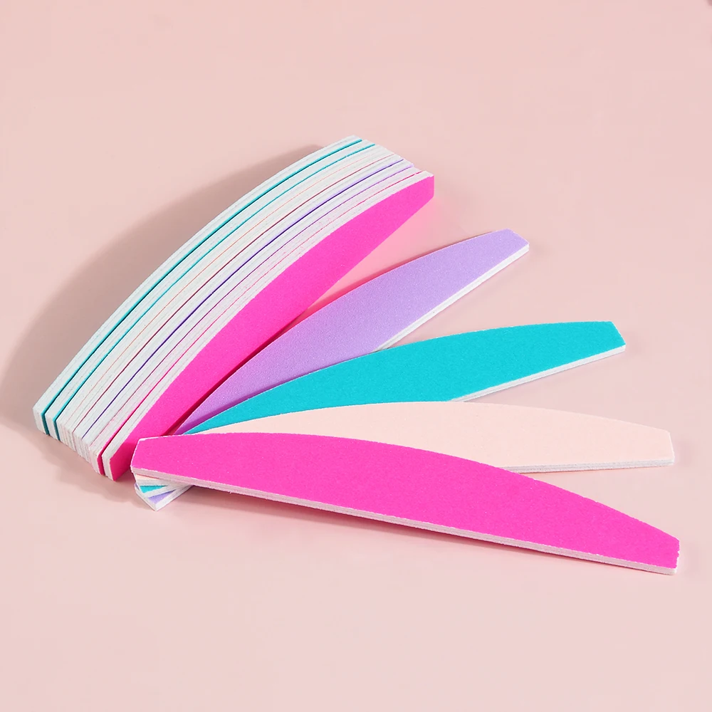 50Pcs Nail File 180 Sandpaper Sanding for Manicure Double Side of Polishing Files Junior Nail Art Care Tool Nails Accesories