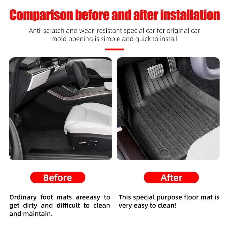 Trunk Mat for Jeep Grand Cherokee L 2021-2024 TPE Floor Mats All-Weather Waterproof Car Mats Easy Clean Accessory