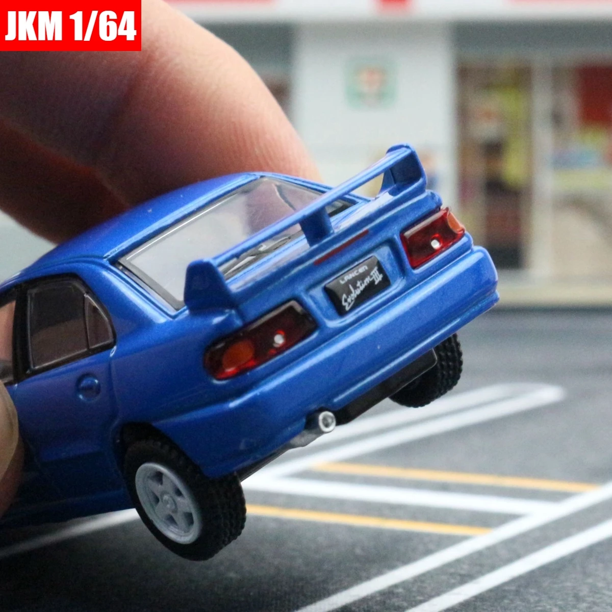 Mitsubishi-modelo en miniatura Evolution EVO 3 Ⅲ, vehículo de juguete Premium JKM 1/64, ruedas gratis, regalo de colección de aleación fundida a