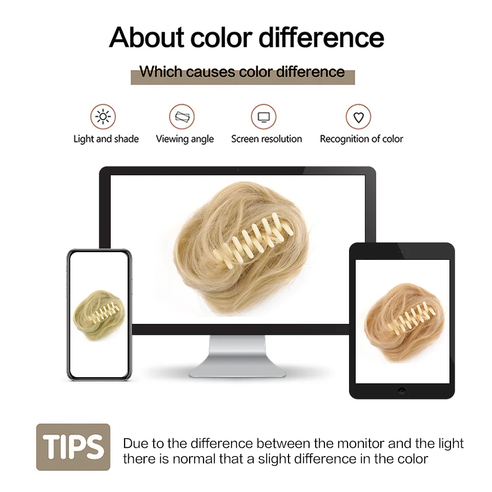 LUPU كعكة الشعر النسائية الاصطناعية مجعد Chignon أومبير مخلب الشعر فوضوي الكعك أوبدو مخلب كليب في هيربيسي للنساء #6