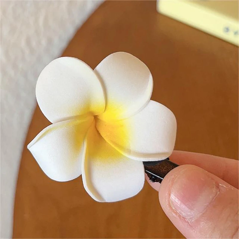 Summer Girls Flower Side Clip Hair Accessories Frangipani Headdress Hair Clip Hair Clip Girl Small And Exquisite Cute Clip