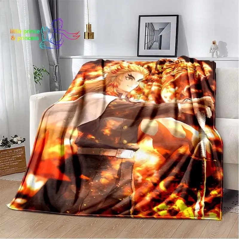 Rengoku Kyoujurou Demon Slayer Character Anime Blanket Lightweight Comfortable Soft Breathable Ultra Warm Blanket Bedding Travel