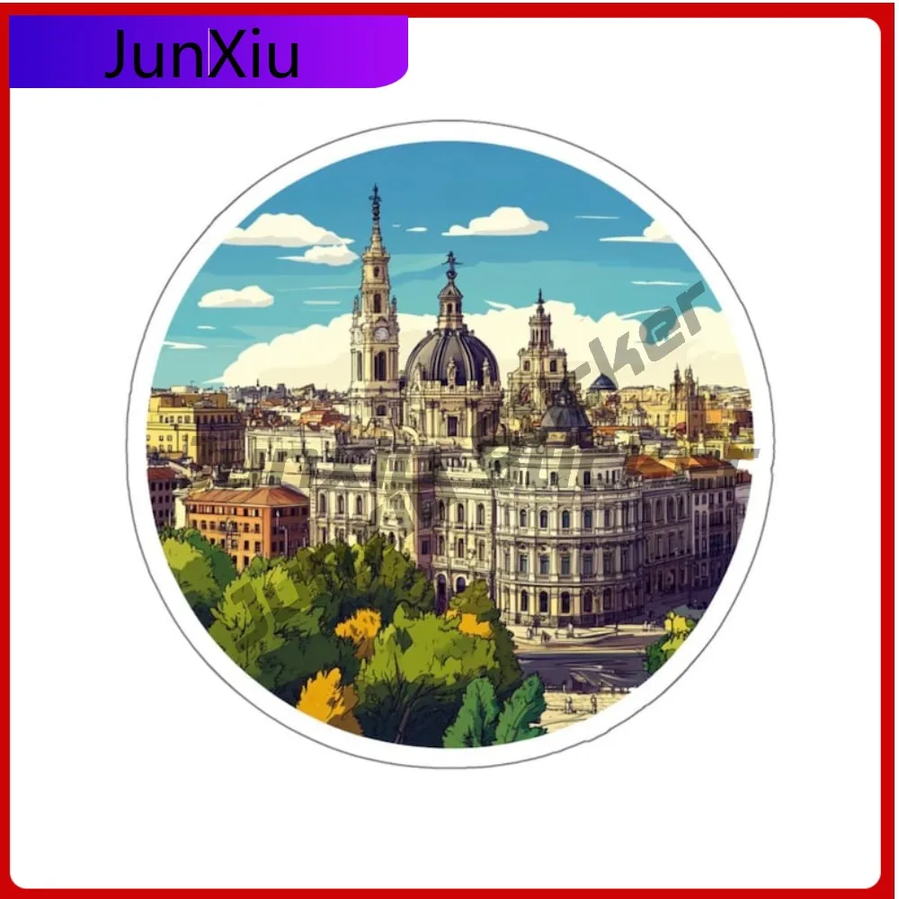 

Madrid Spain Sticker European Vacation Souvenir Travel Adventure Decal Decoration Window Motorcycle Bumper Truck Pickup Cover