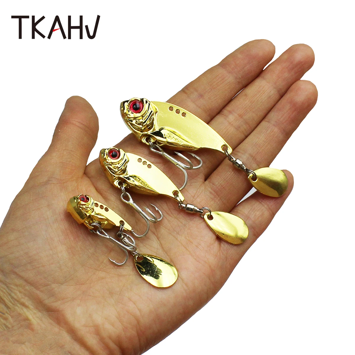 

TKAHV 1 PC Spinner Rotating Sequin VIB Fishing Lure Crankbait Trout Hard Bait 5g 10g 15g Pike Jigging Winter Carp Bass Swimbait