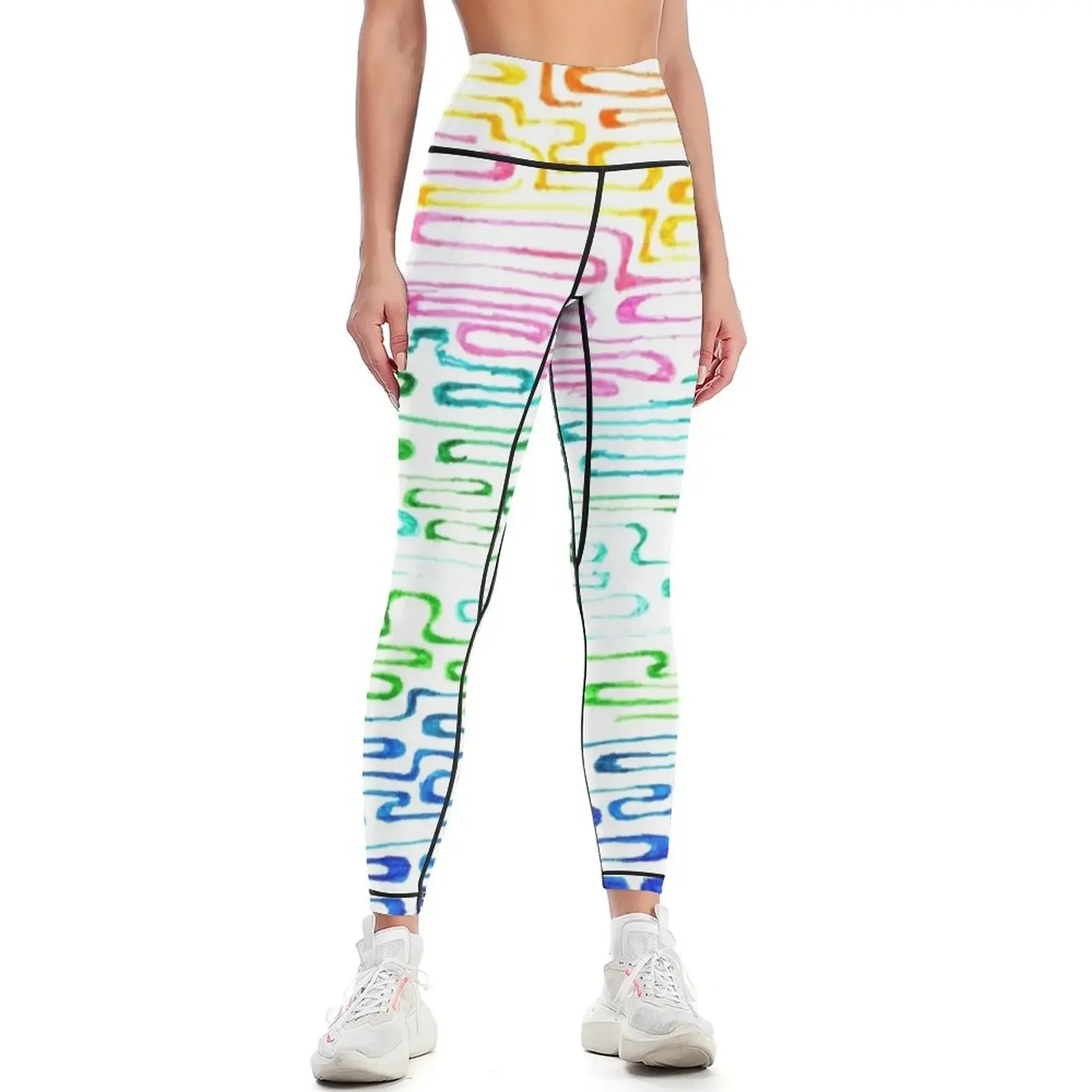 

Sunset Maze Leggings Sweatpants Training pants harem pants Women's sports Womens Leggings