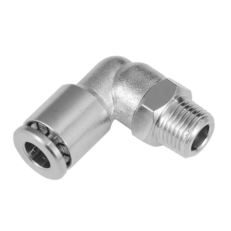 304 stainless steel quick-connect joint PL pneumatic threaded elbow for quick-connect joint of trachea