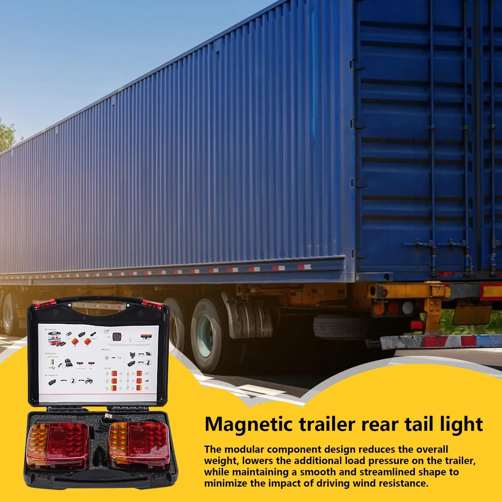 Rear Trailer Lights Rear Lights Towing Trailer Warning Light Effective Versatile Night Driving Accessories For Commuting Working