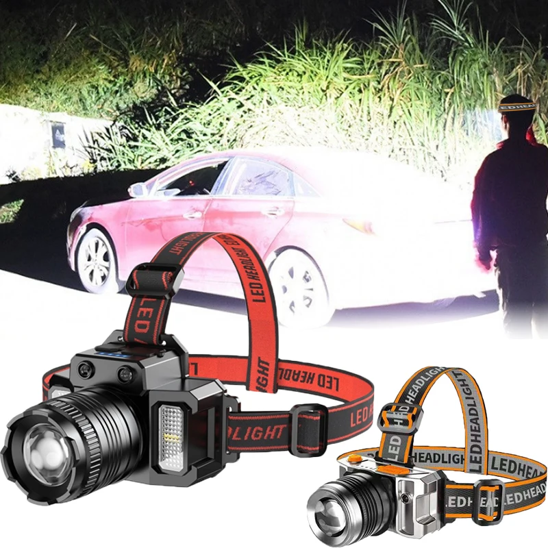 LED Sensor Headlamp Camping Search Light Head Flashlight Rechargeable Powerful Head Lamp Front Lanterns Headlights