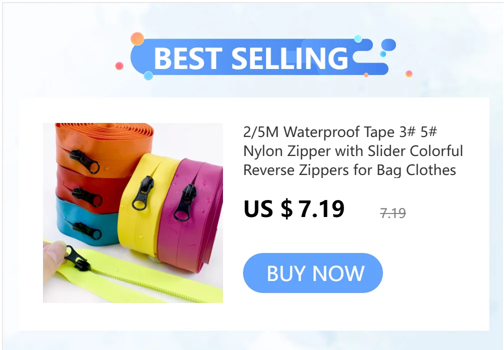 2/5/10/20M 5 # Nylon-Reißverschlussbänder Meterware zum Nähen von Kleidung, Dekoration, Taschen, Reißverschluss, durchgehende Rolle, Kunststoff-Reißverschluss, DIY-Zubehör – Detail 14