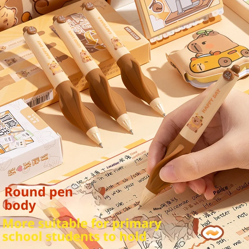 3 قطعة/المجموعة ليتل دوامة الصحافة هلام القلم 0.5 CS السلس القلم تلميح الموقف الإيجابي لينة قبضة الإبداعية الوزن الحد القرطاسية القلم #5