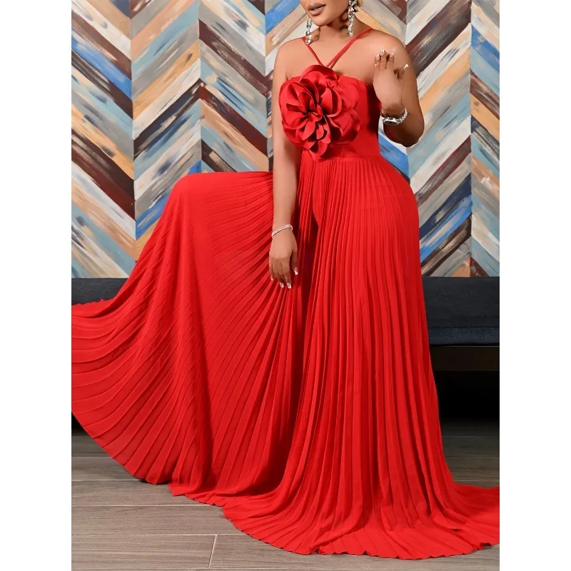 

Summer bohemian halter neck mopping stand collar chiffon long dress beach skirt extra long off-the-shoulder dress skirt new larg