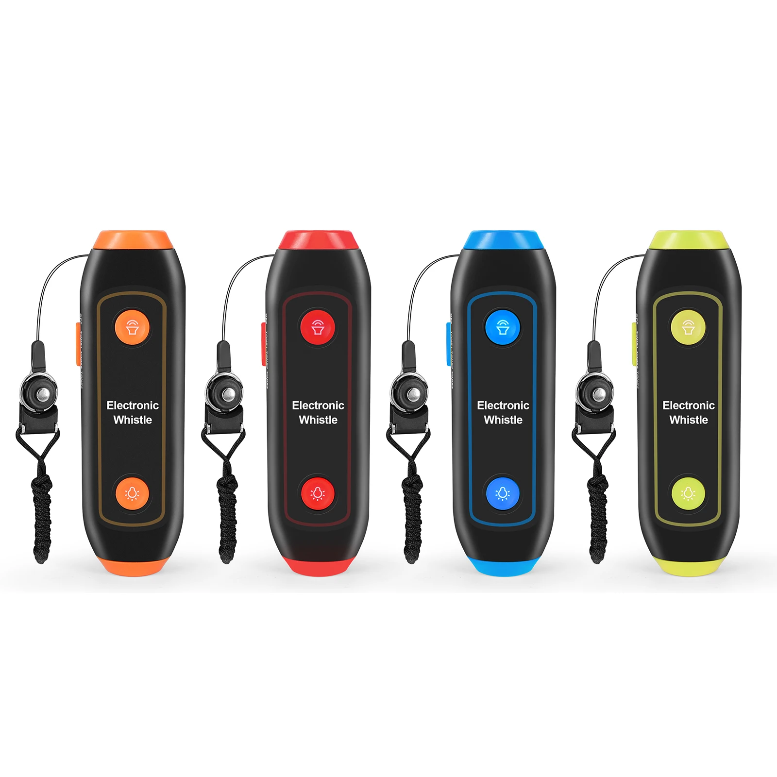Handheld Electronic Whistles with Lanyard SOS Light Flashlight Game Referee Train Whistle Outdoor Camping Hiking Emergency Tool