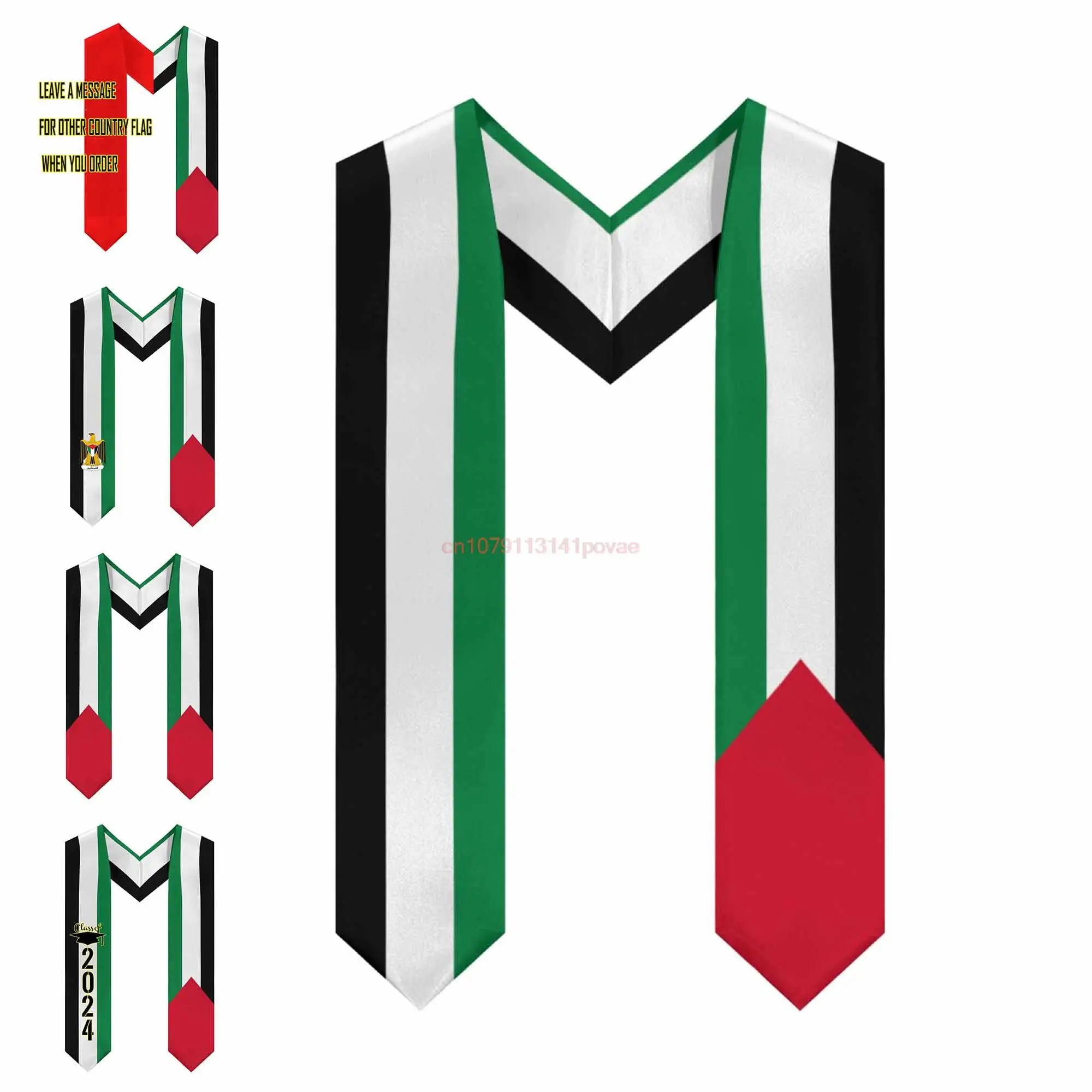 

Флаг Палестины, смешанный флаг страны, v-образный вырез, выпускной палантин, шаль, пояс чести для учебы, доска для международной студентов