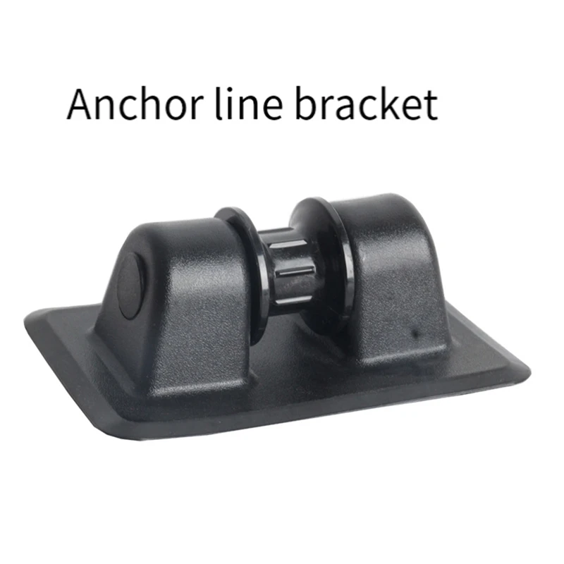 PVC Inflatable Boat Anchor Rope Buckle Holder Row Roller Support For Yacht Kayak Black