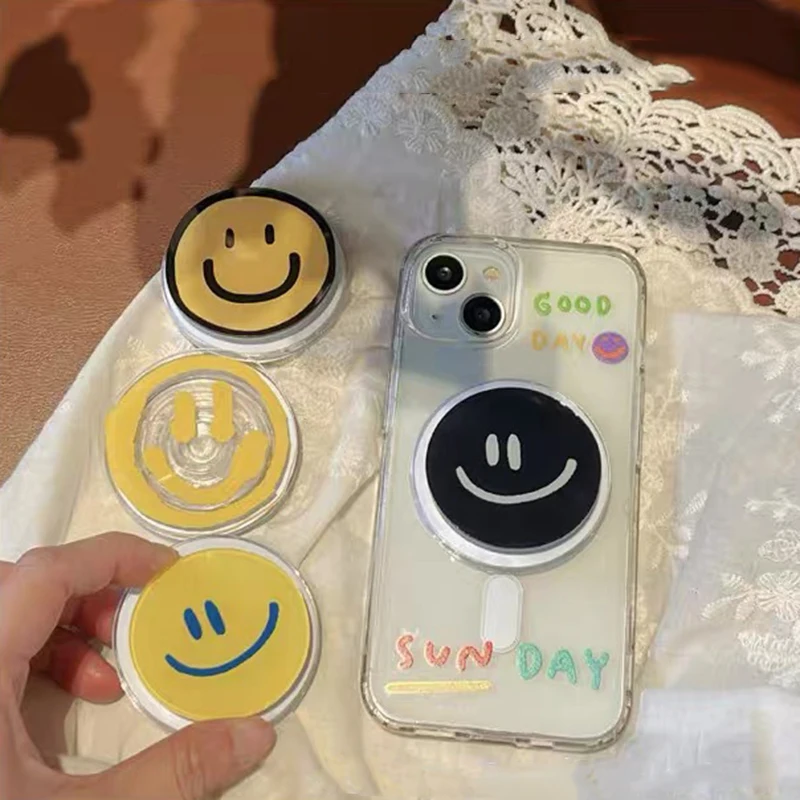 

Магнитный милый держатель для телефона Magsafe, цветок, кошка, панда, картофель фри, гамбургер, груша, клубника, арбуз, персик, захват, ток, корейский