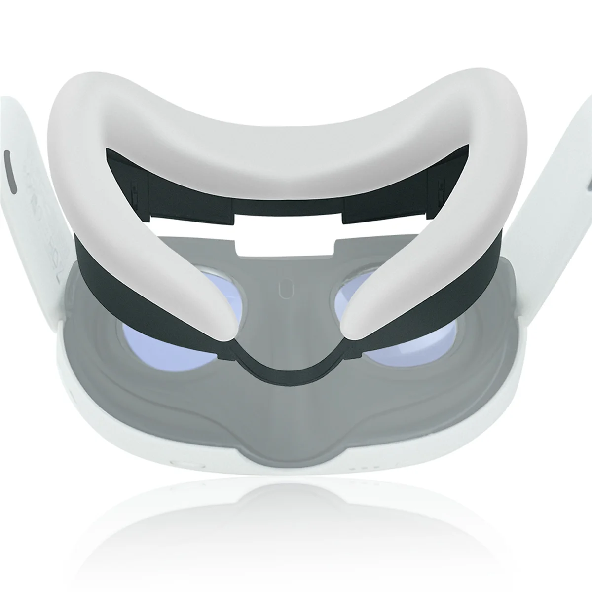 حافظة من السيليكون لـ Meta Quest 3 + مجموعة غطاء الوجه لـ Meta Quest 3 حافظة واقية ملحقات الواقع الافتراضي باللون الأسود