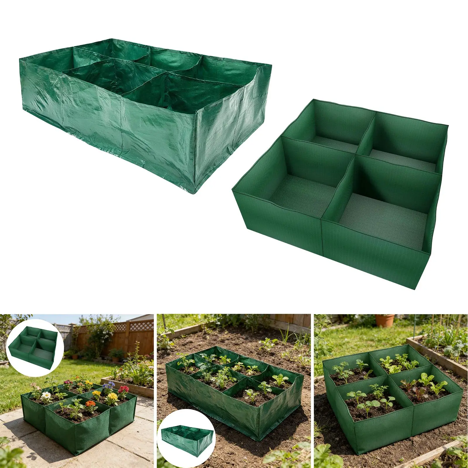 

Versatile Polyethylene Planter Box Raised Garden Bed for Home Vegetable Flower Balcony Outdoor