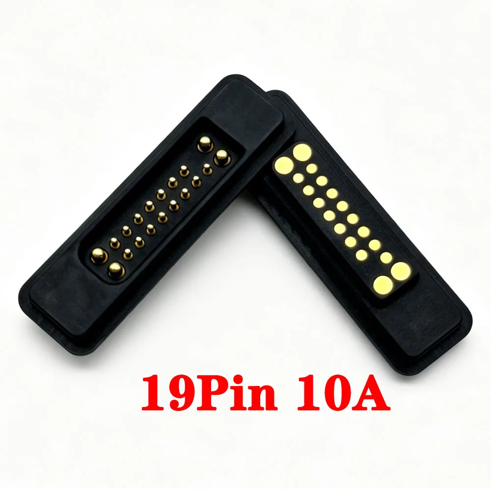 10A DC Magnetic Pogo Pin Connector 12P 13P 14P 15P 16P 17P 18P 19P 20P Male Female Spring Loaded Power Socket Magnetic Connector