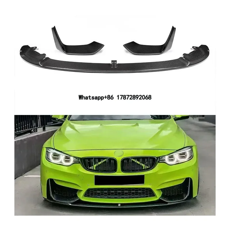 For F80 F82 F83 M3 M4 2014-2020 MP Type Front Diffuser Dry Carbon Fiber Front Bumper Lip Front Bumper Corner Cover