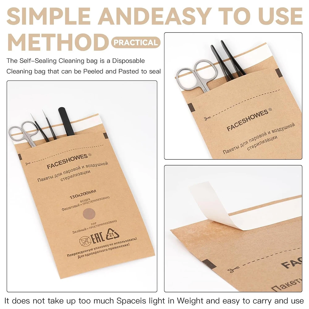 100/50/20 قطعة كرافت ورقة الذاتي ختم كيس مزموم أكياس مسمار تطهير حقيبة الأوتوكلاف طبيب الأسنان تنظيف حقيبة الوشم اكسسوارات #4