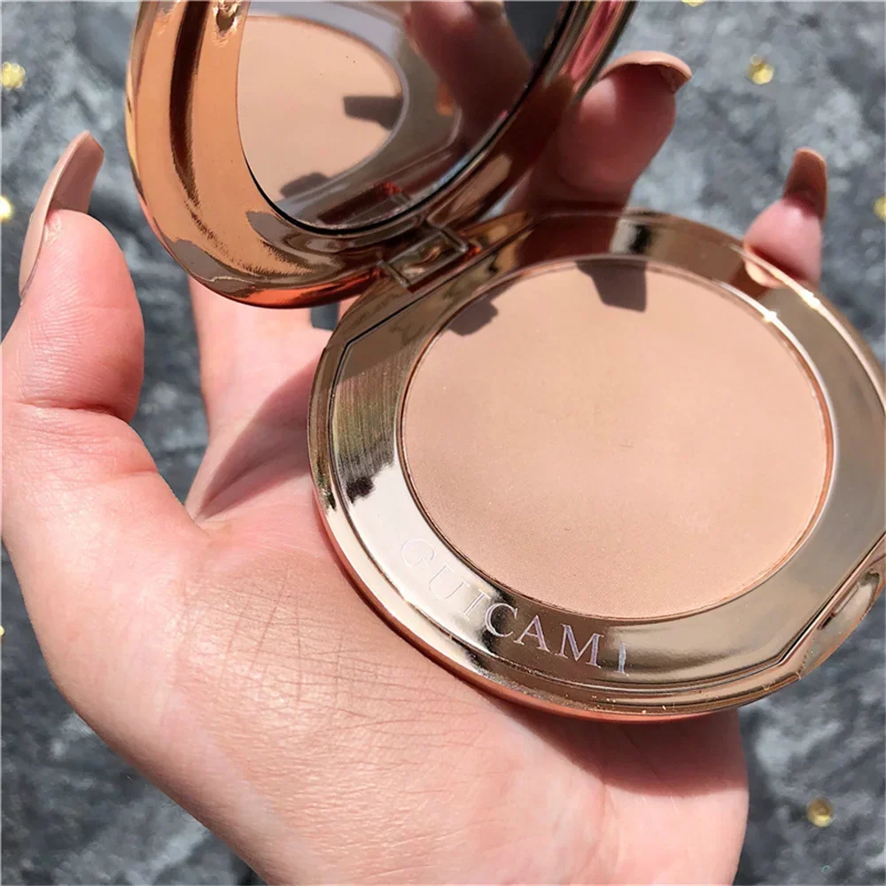 Contour Palette with Mirror Shadow Powder Bronzer Three-Dimensional Nose Shadow Repair Powder Facial Concealer Cosmetics Makeup