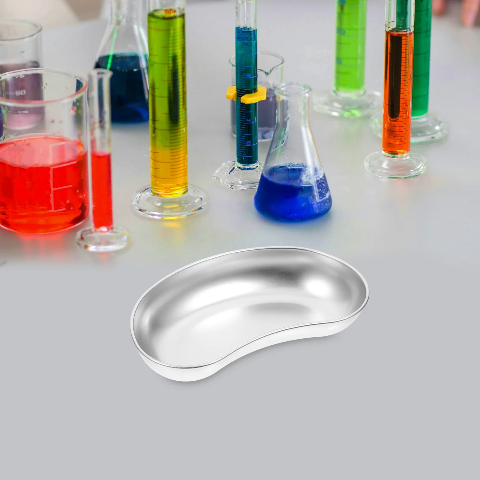 2pcs Stainless Steel Trays Dental Instruments Surgical Trays Emesis Basins Instrument Tray Experiment Trays