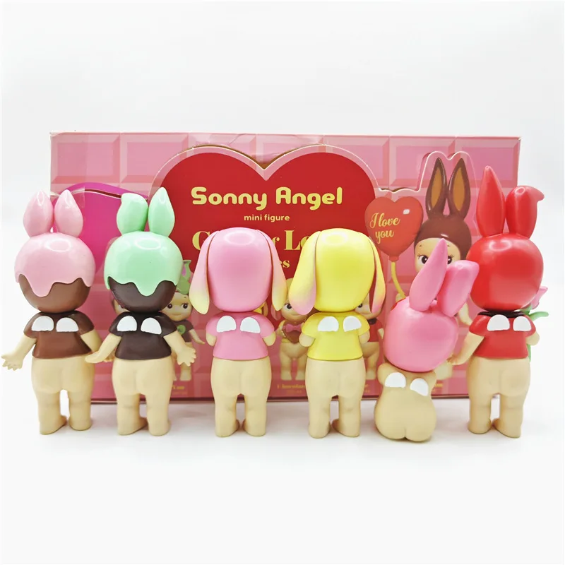 Sonny Angel Blind Box Gifts of Love Series mini figurki anime Śliczna statua z PVC Ozdoba Lalka Dzieci Boże Narodzenie Urodziny Zabawka Prezent