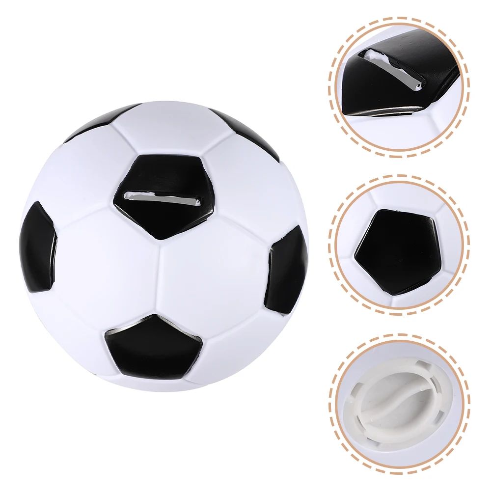 

3D Football Design Vinyl Piggy Bank Compact Coin Bank For Kids Adults Desktop Decoration Storage Gift Party Supplies