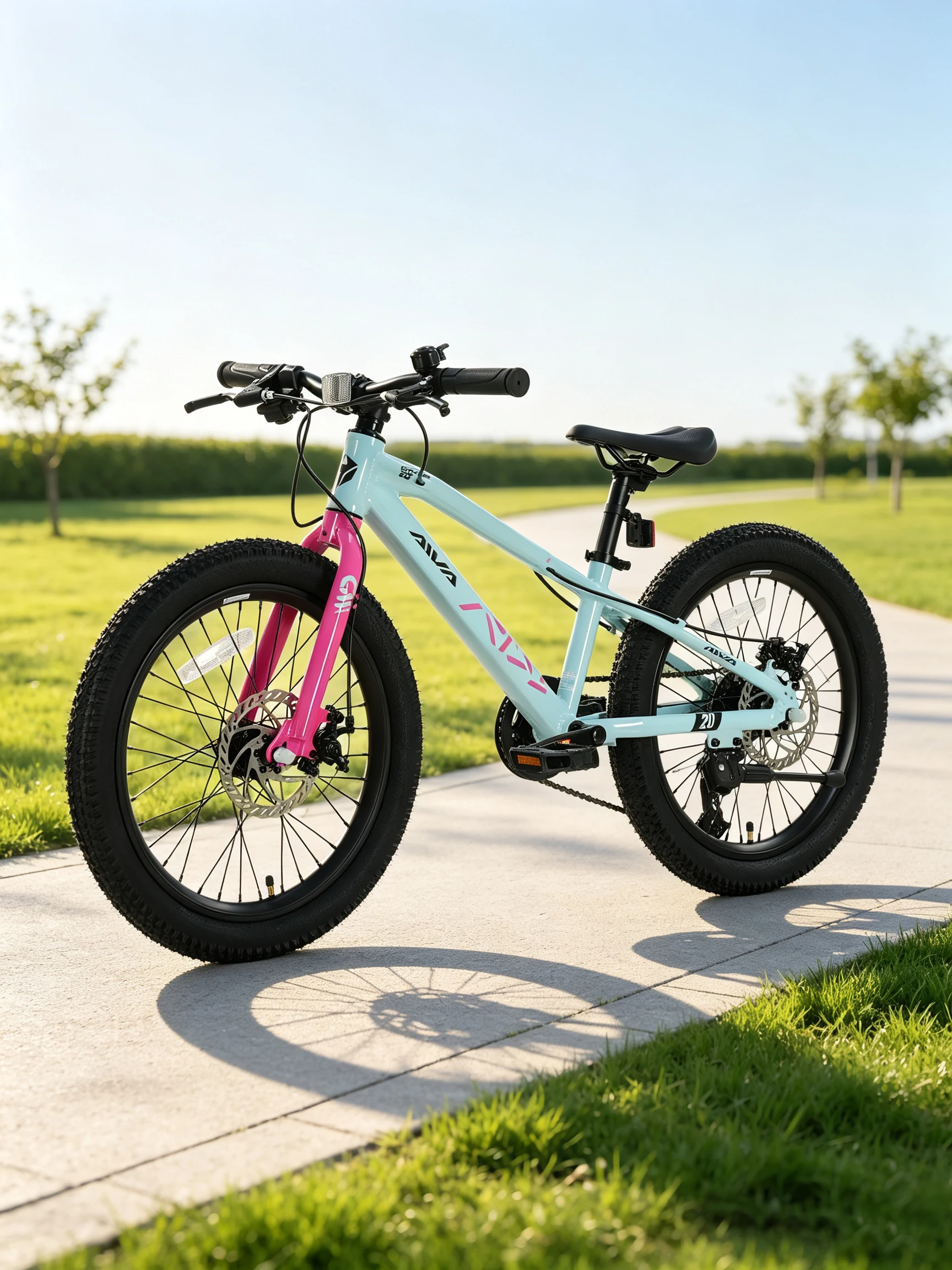 AIVA EXPLOPER20 Fahrrad, 20 Zoll breite Reifen, 7-Gang-Schaltung, leichter Aluminiumrahmen, Scheibenbremsen vorne und hinten