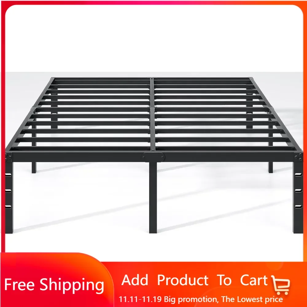 Metal Bed Frame-Simple and Atmospheric Metal Platform Bed Frame, Storage Space Under The Bed Heavy Duty