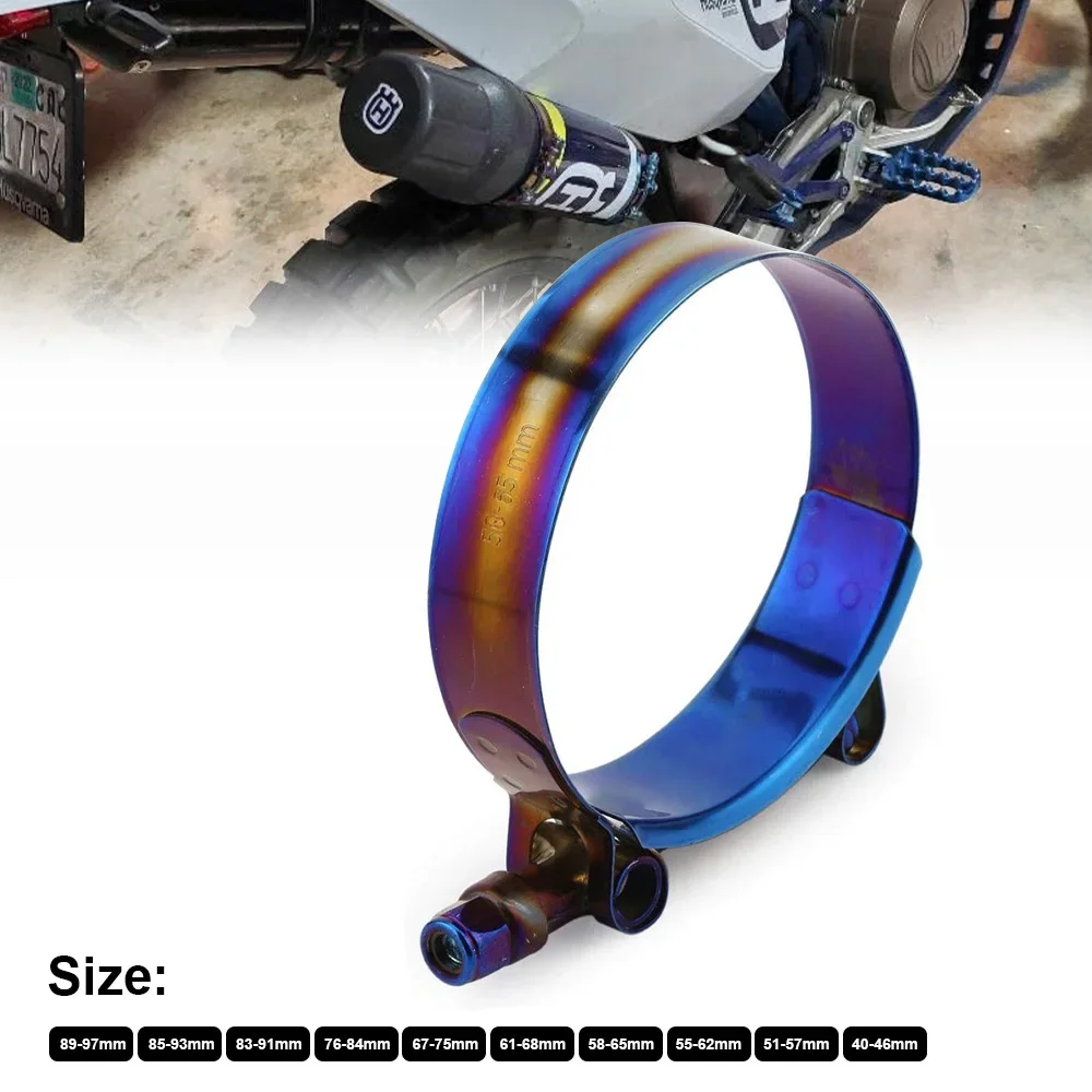 

Titanium Blue Stainless Steel T-Bolt Hose Clamp Kit 1.75"-3.5" 45mm-98mm Adjustable Clip for Turbo Intercooler Silicone Coupler