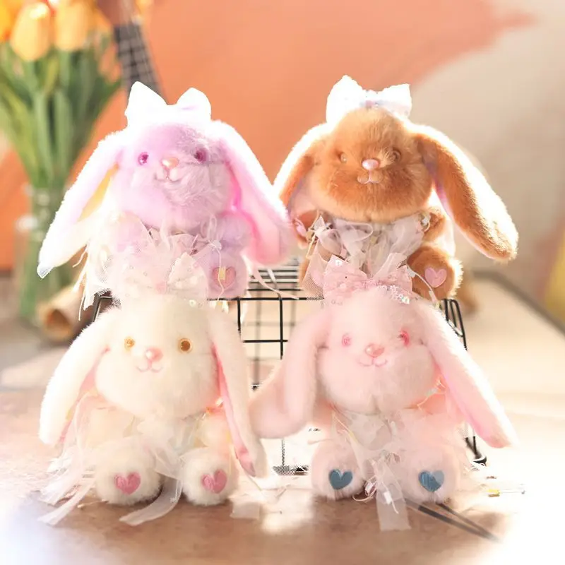 

New model Cute Lolita bunny Plush keychain hanging plush toy boy backpack hanging key chain doll doll
