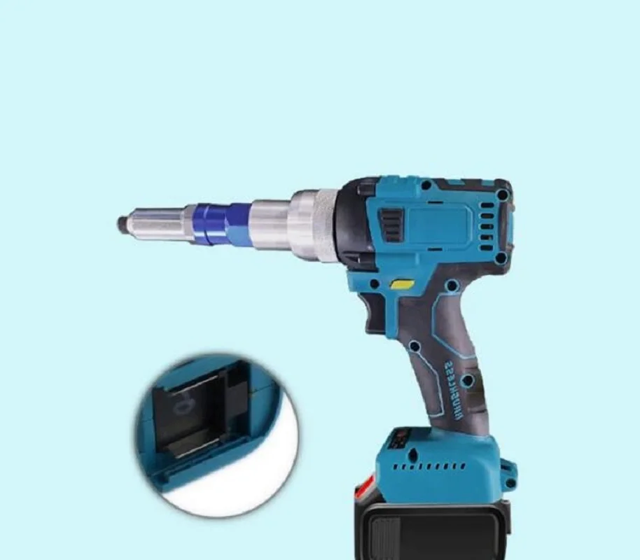 Pistola per rivetti elettrica 2.4-4.8mm Inserto per trapano senza spazzole Strumento per rivettatura automatica Cacciavite Utensile elettrico per batteria Makita 18V