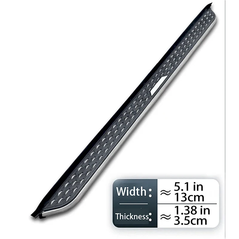 2 Pieces Black Aluminum Side Step Running Boards Including Installation Brackets Fit Torres 2023 2024