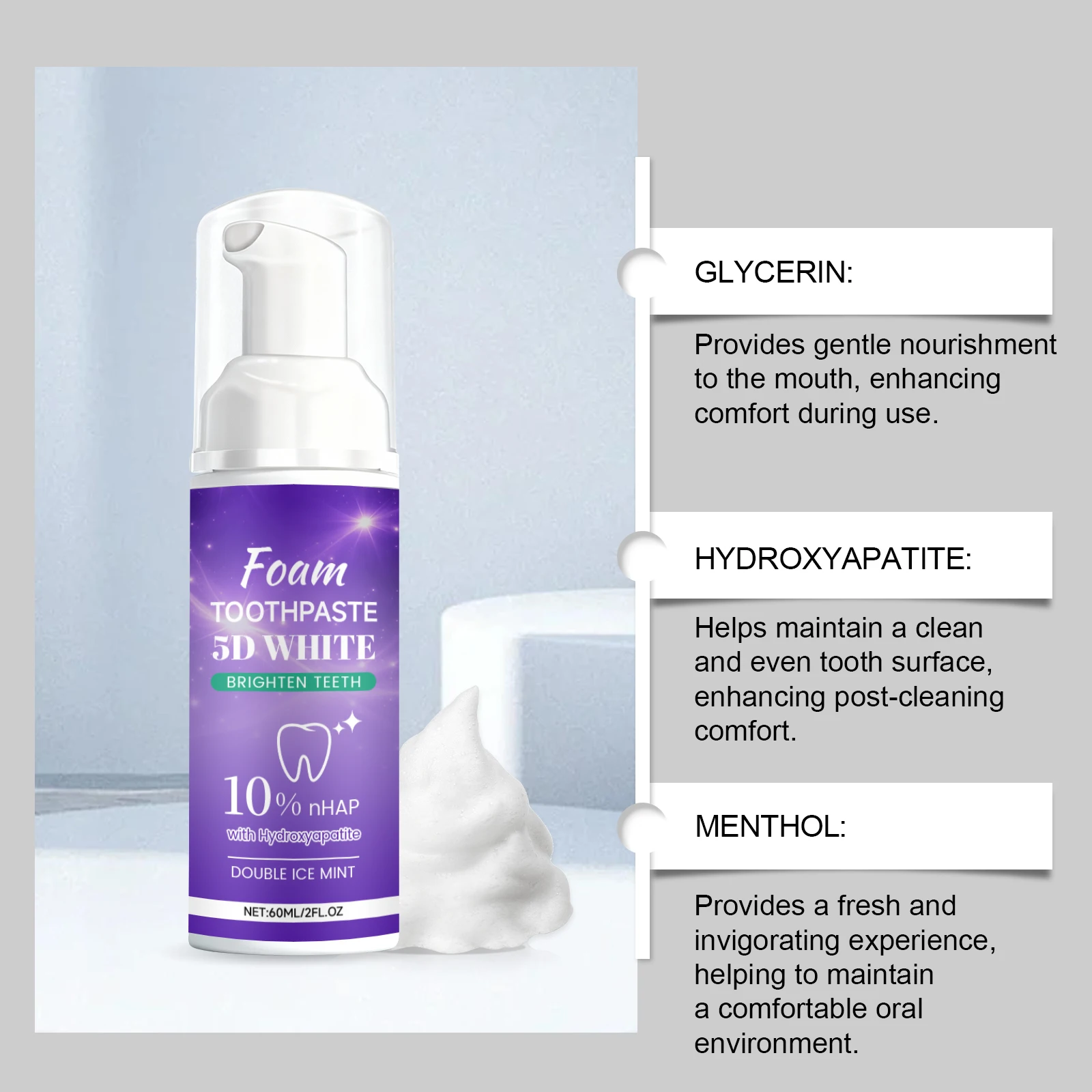 Bâtonnet de dentifrice blanchi - Teeth Whitening Foam Toothpaste avis et prix