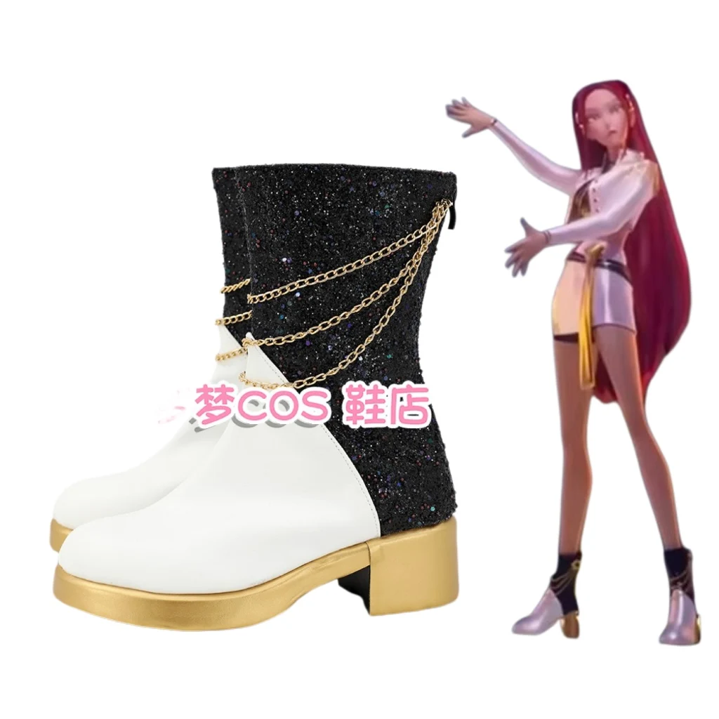KPop Dämonenjäger Rumi Mira Zoey Cosplay Schuhe Anime Kostüm Stiefel Erwachsene Kinder Schuhe