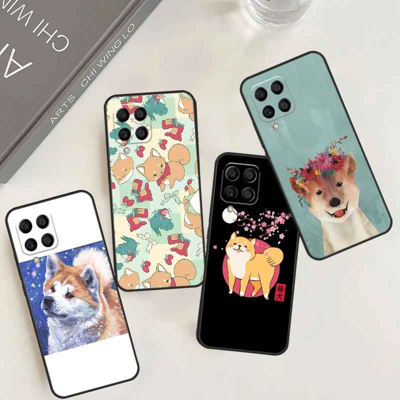 Animal Cartoon Akita Dog Case For Samsung Galaxy M12 M32 M52 M30s M20 M21 M31 M51 M13 M23 M33 M53 M14 M34 M54 Cover