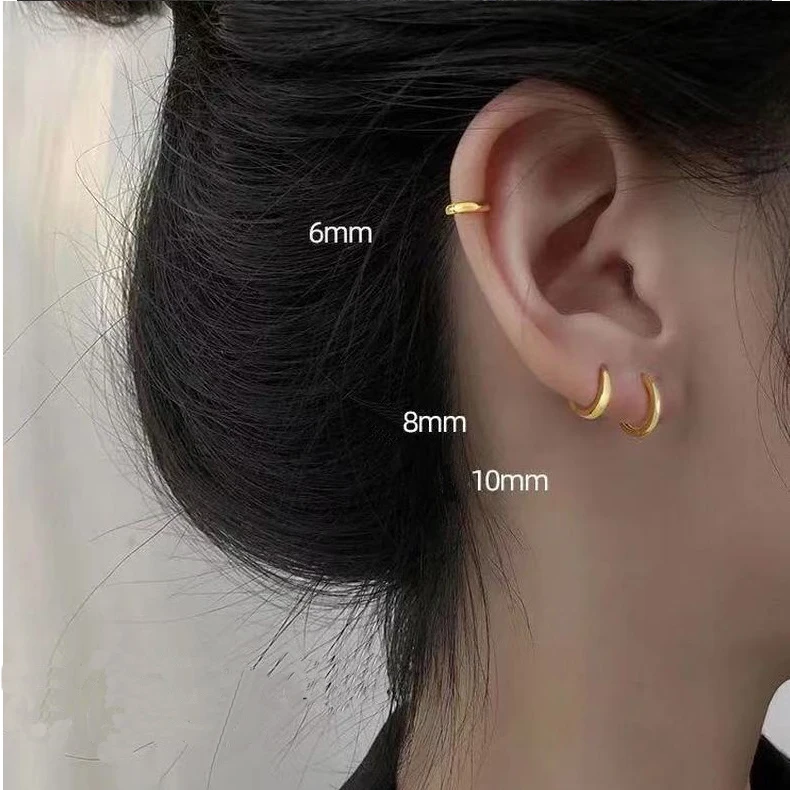 Petites boucles d'oreilles créoles en acier inoxydable pour hommes et femmes, piercing au cartilage, accessoires de bijoux à la mode, minimaliste, nouveau, Kgland 306