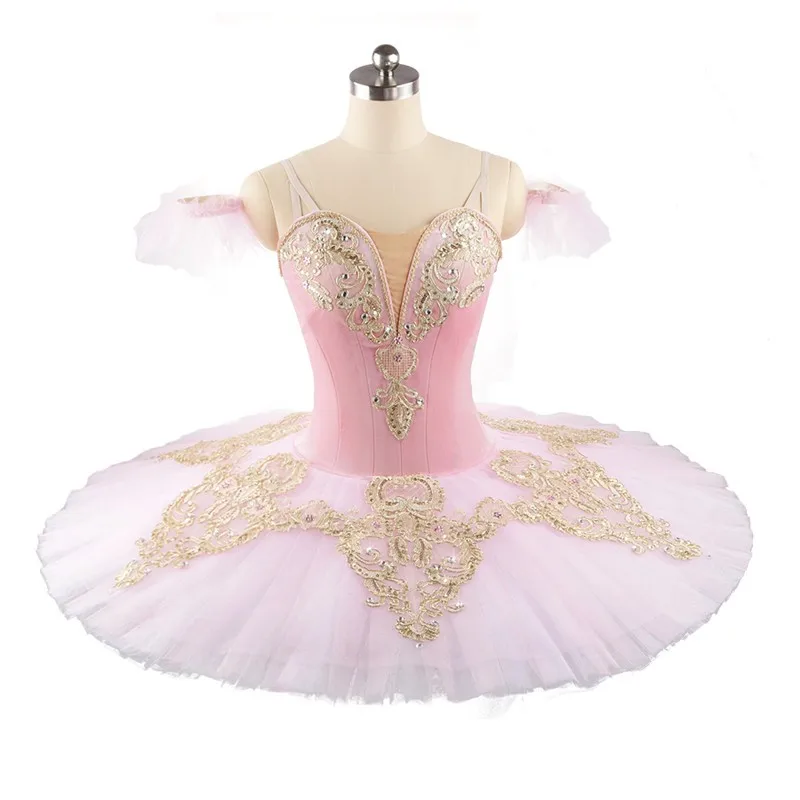 High Quality Custom Size Kids Girls Performance Wear Professional Ballet Tutu Pink