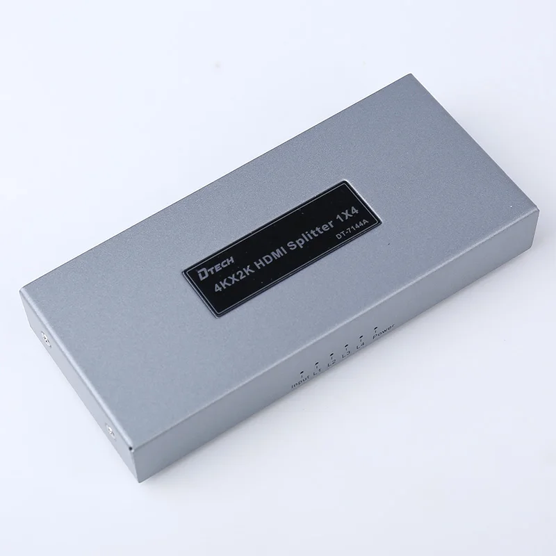 HDMI Splitter Optic 1x4 4 Port 4k/2k@30hz/3D/1920*1080 Metal case Silver hdmi Splitter for Multimedia