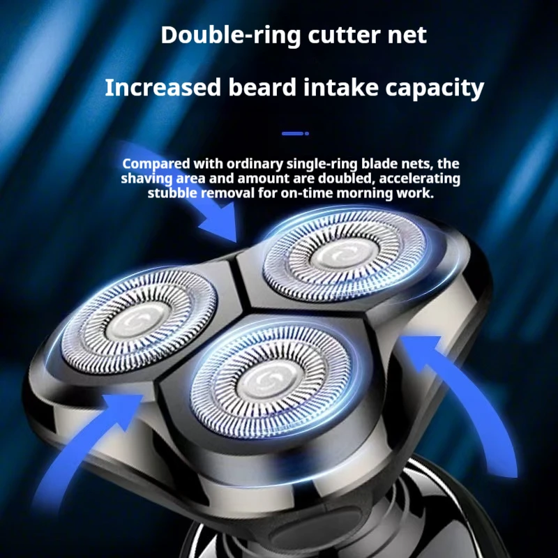 Rechargeable Electric Shaver for Men All in One Trimmer Set with Nose Trimmer Sideburns Trimmer Face Cleaning Brush image 3