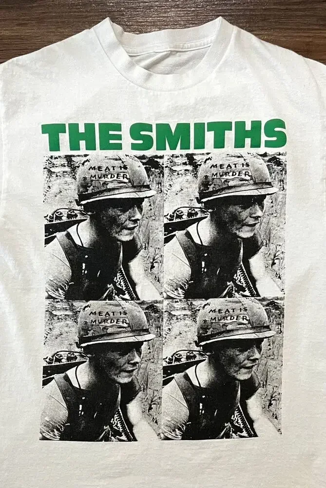 The Smiths Meat Is Murder White Short Sleeve Cotton T-shirt Unisex VM8080