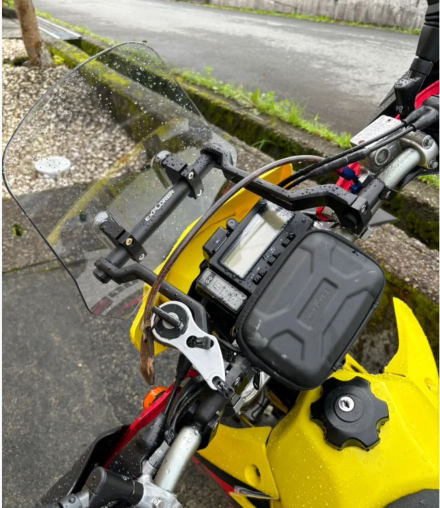 ل KLX 110R 110L دراجة نارية مغامرة الزجاج الأمامي حامل الملاحة المحمولة